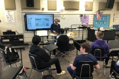 Drum set clinic at Hobart Middle School, March/2022 #1