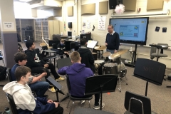 Drum set clinic at Hobart Middle School, March/2022 #2